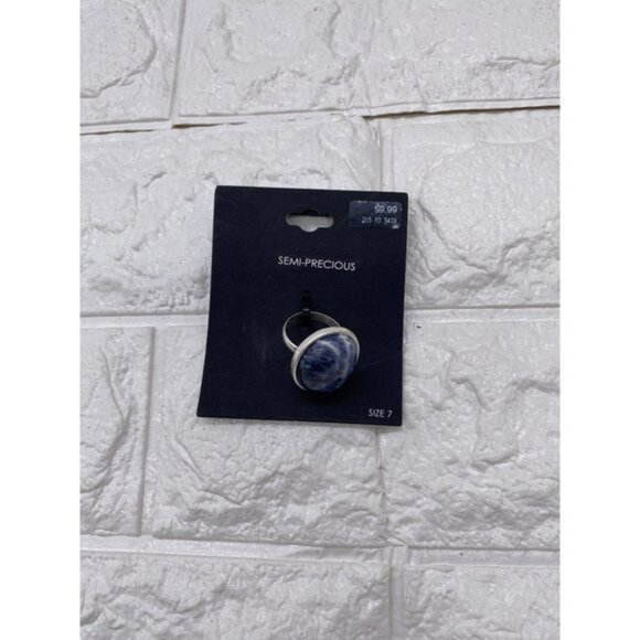 Semi-Precious Ring Women’s Blue Size 7 - Picture 2 of 7